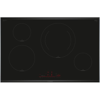 Vitrocerámica Bosch Serie 8 Pie875Hc1E Hobs Negro Integrado 80 Cm Con Placa De Inducción 4 Zona(S)