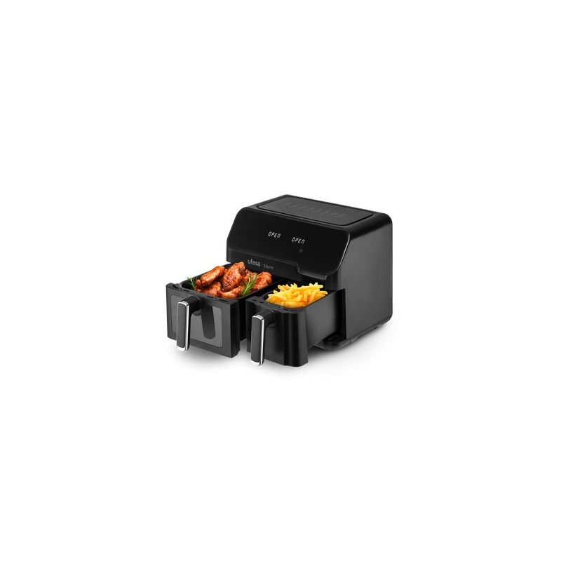 Freidora De Aire Ufesa Storm Doble 9 L 1700 W  Caliente Negro