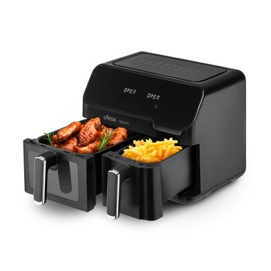 Freidora De Aire Ufesa Storm Doble 9 L 1700 W  Caliente Negro