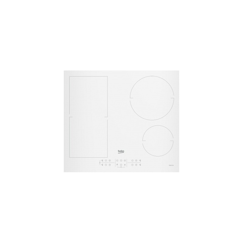 Vitroceramica Beko Hii64200Fmtw Hobs Blanco Integrado 60 Cm Con Placa De Inducción 4 Zona(S)