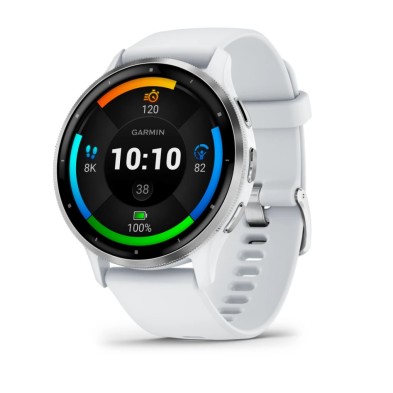 Smartwatch Garmin Venu 3 356 Cm 1.4" Amoled 45 Mm Digital 454 X 454 Pixeles Pantalla Táctil Plata Blanco Wifi Gps Satélite