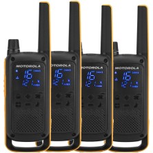 Walkie Talkie Motorola Talkabout T82 Extreme Quad Pack Two-Way Radios 16 Canales Negro Naranja