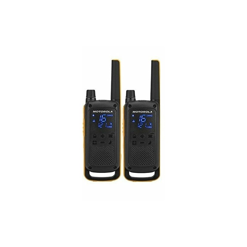 Walkie Talkie Motorola Talkabout T82 Extreme Twin Pack Two-Way Radios 16 Canales Negro Naranja