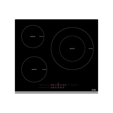 Vitroceramica Svan Si3600Sb Hobs Grafito Integrado 52 Cm Con Placa De Inducción 3 Zonas