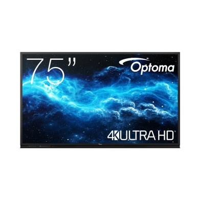 Monitor Optoma 3752Rk Panel Plano Interactivo 1 75" Led Wifi 400 Cd / M² 4K Ultra Hd Negro Pantalla Táctil Android 11