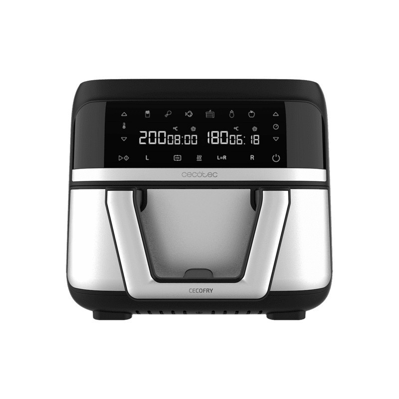 Freidora De Aire Cecotec Cecofry Dual 9000 Sencillo 9 L Independiente 2850 W Caliente Negro Acero Inoxidable