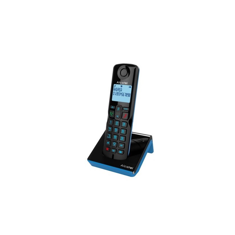 Teléfono Inalámbrico Alcatel S280 Solo Blue Dect Identificador De Llamadas Negro Azul