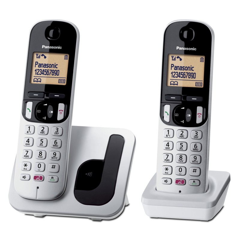 Teléfono Inalámbrico Panasonic Kx-Tgc250 Dect Identificador De Llamadas Negro Gris