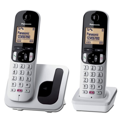 Teléfono Inalámbrico Panasonic Kx-Tgc250 Dect Identificador De Llamadas Negro Gris