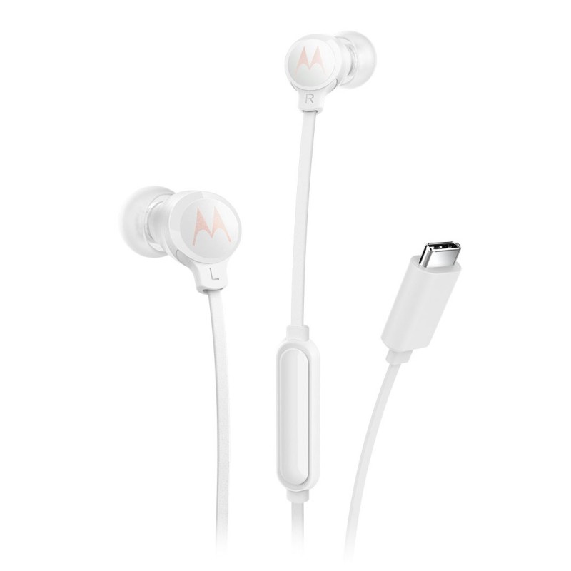 Auriculares Motorola Earbuds3Cswhite Alámbrico Dentro De Oído Usb Tipo C Blanco