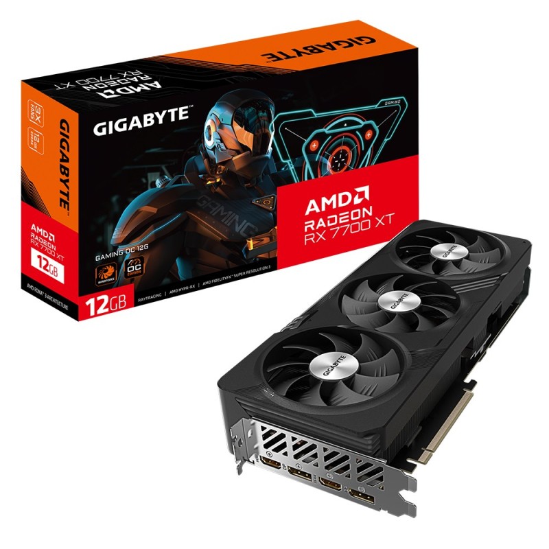 Tarjeta Gráfica Gigabyte Gaming Radeon Rx 7700 Xt Oc 12G Amd 12 Gb Gddr6