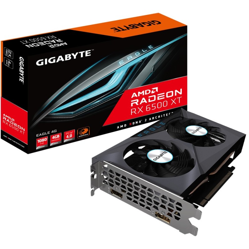 Tarjeta Gráfica Gigabyte Eagle Radeon Rx 6500 Xt 4G Amd 4 Gb Gddr6