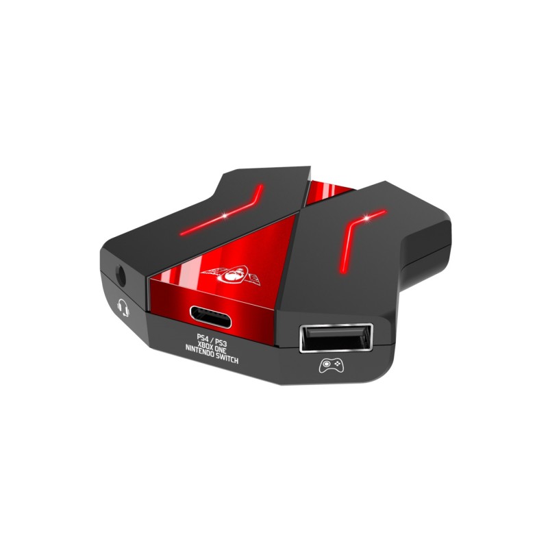 Adaptador Crossgame Spirit Of Gamer 2 Usb 2.0 Type-C Negro Rojo