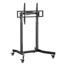 Soporte Para Tv/Monitor Aisens  De Suelo Motorizado Pro Con Ruedas  120Kg De 55-100 Negro