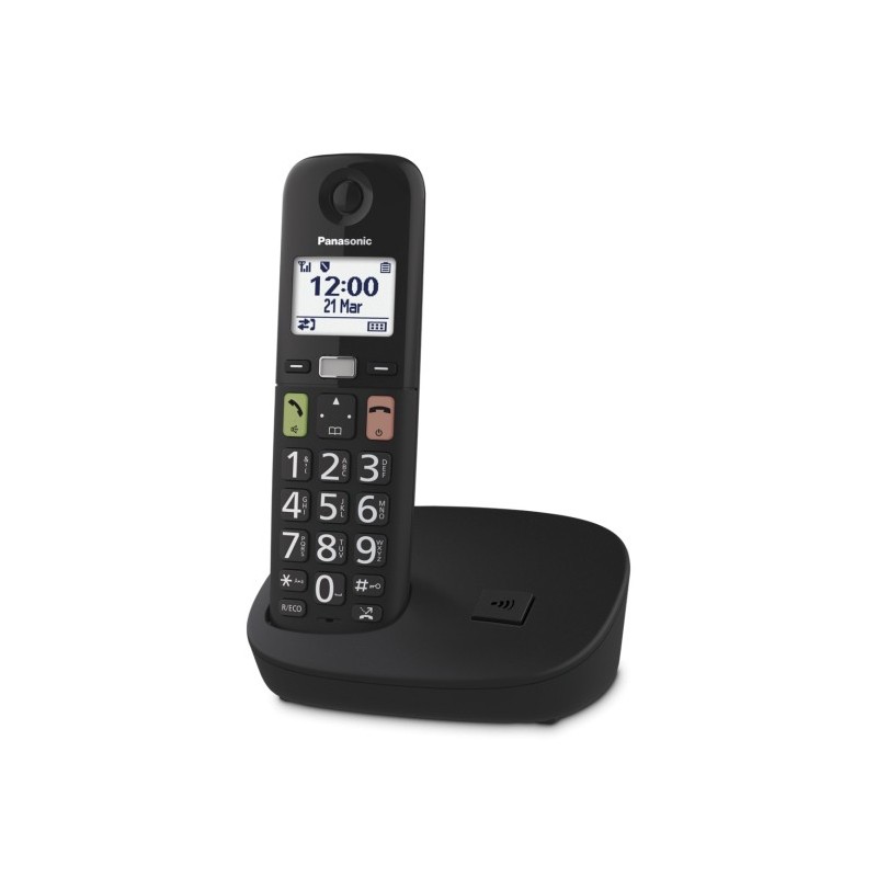 Teléfono Inalámbrico Panasonic Kx-Tgu110Exb Dect Identificador De Llamadas Negro