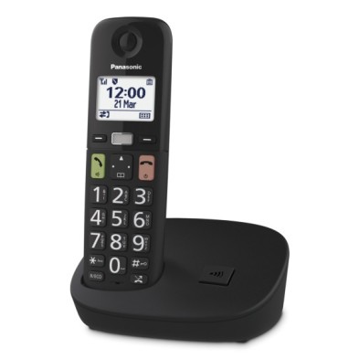 Teléfono Inalámbrico Panasonic Kx-Tgu110Exb Dect Identificador De Llamadas Negro