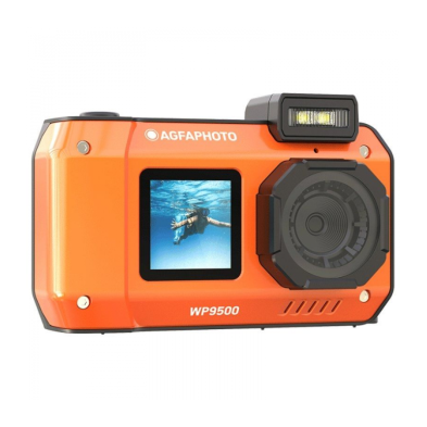 Cámara digital deportiva agfaphoto realishot wp9500 24mp naranja