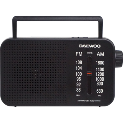 Radio Portátil Ac/dc Daewoo Con Am/fm, Altavoz Integrado y Antena
