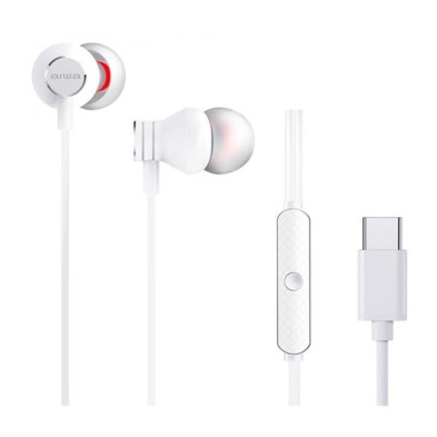 Auriculares intrauditivos aiwa estm-50usb-c/wt/ con micrófono/ usb tipo-c/ blanco