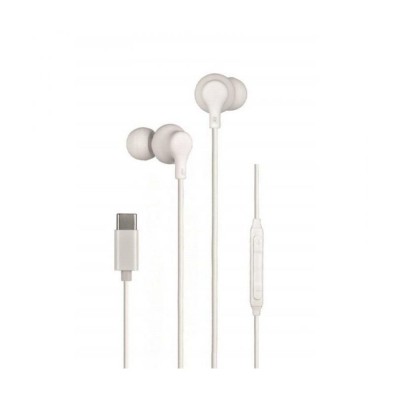 Auriculares intrauditivos daewoo dw2016/ con micrófono/ usb tipo-c/ blancos