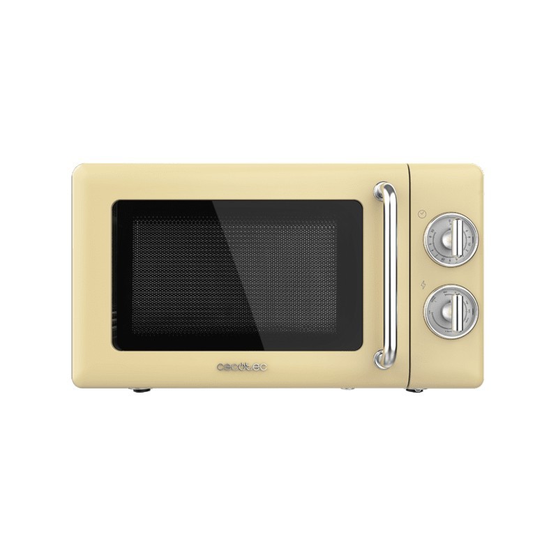 Cecotec 01708 microondas Beige, Acero inoxidable Microondas con grill Encimera 20 L 700 W