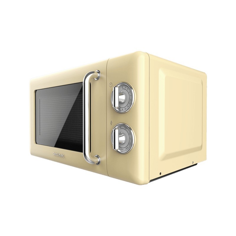 Cecotec 01708 microondas Beige, Acero inoxidable Microondas con grill Encimera 20 L 700 W