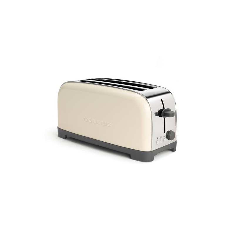 Taurus Vintage Cream 6 2 rebanada(s) 1400 W Negro, Crema de color, Acero inoxidable