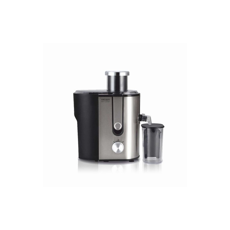Haeger JE-600.002B exprimidor Licuadora centrífuga 600 W Negro, Acero satinado