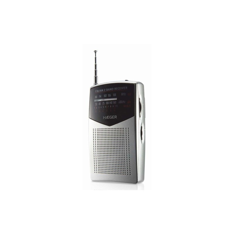Haeger PR-BIB.006A radio Portátil Analógica Negro, Plata