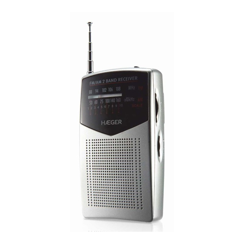 Haeger PR-BIB.006A radio Portátil Analógica Negro, Plata