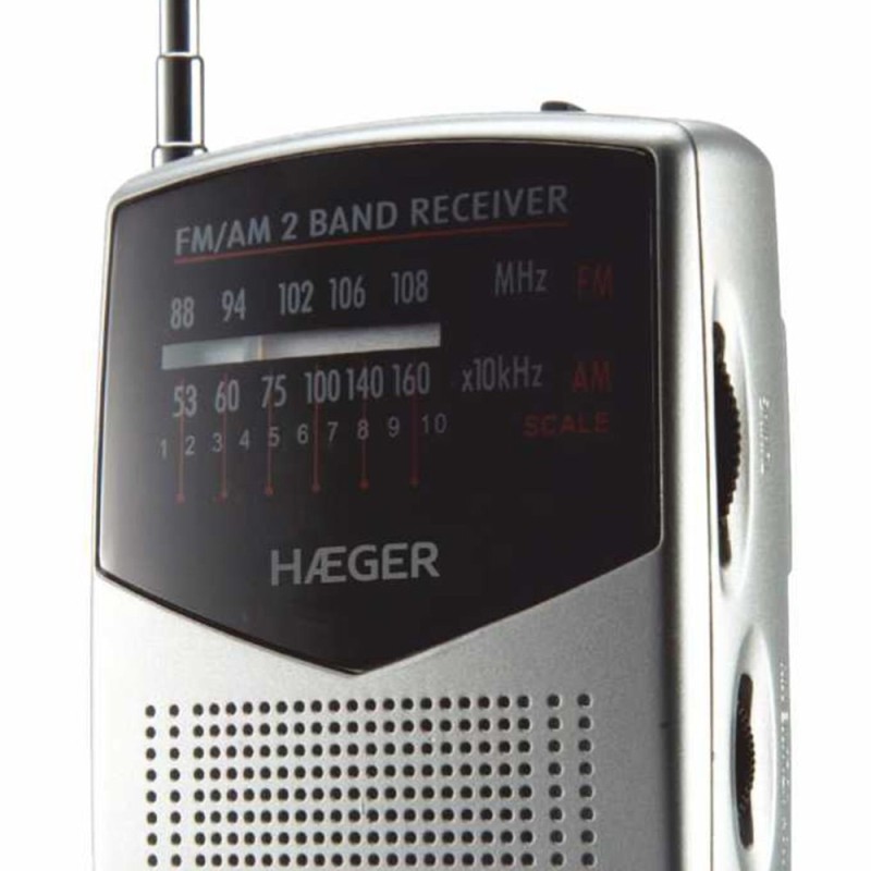 Haeger PR-BIB.006A radio Portátil Analógica Negro, Plata