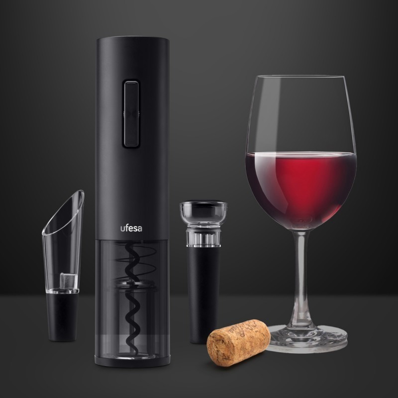 Ufesa 73205470 sacacorchos Abridor de vino eléctrico Negro