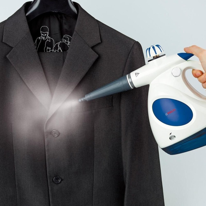Polti Vaporetto First Limpiador a vapor portátil 0,2 L 1000 W Azul, Blanco