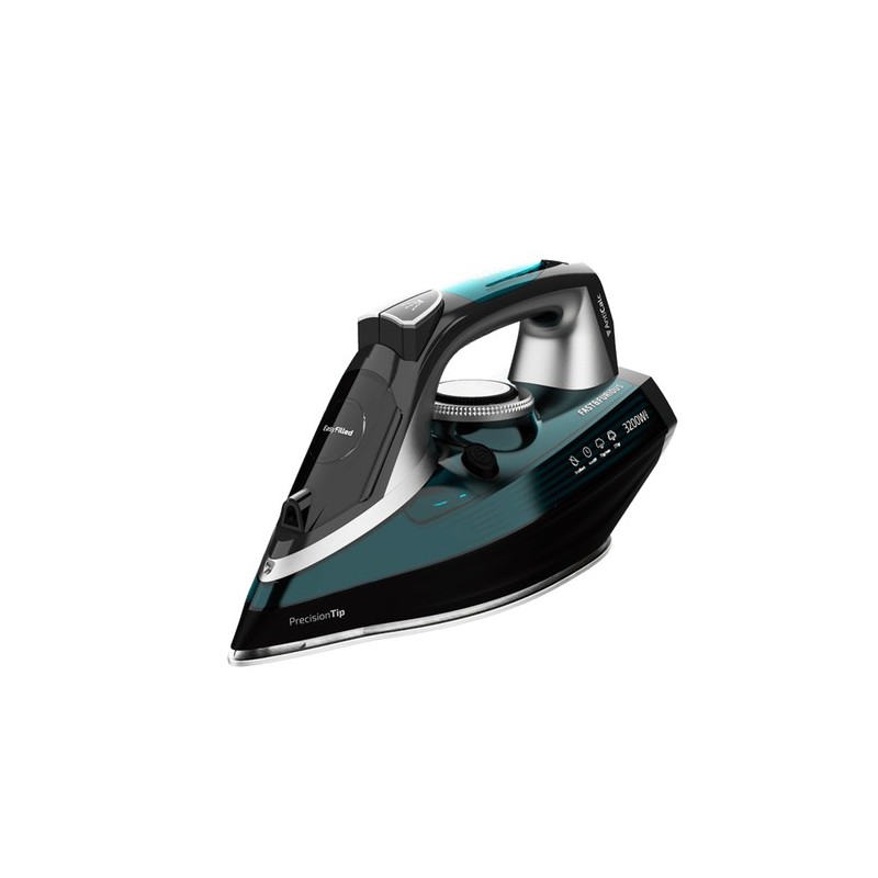 Cecotec Fast&Furious 5060 Ultra Plancha a vapor Suela de cerámica 3200 W Negro, Plata, Turquesa