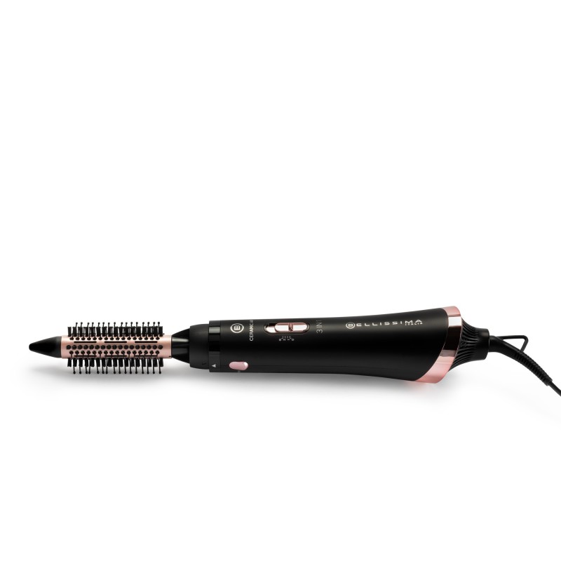 Bellissima 11886 Utensilio de peinado Cepillo de aire caliente Caliente Negro, Rosa 800 W 1,8 m