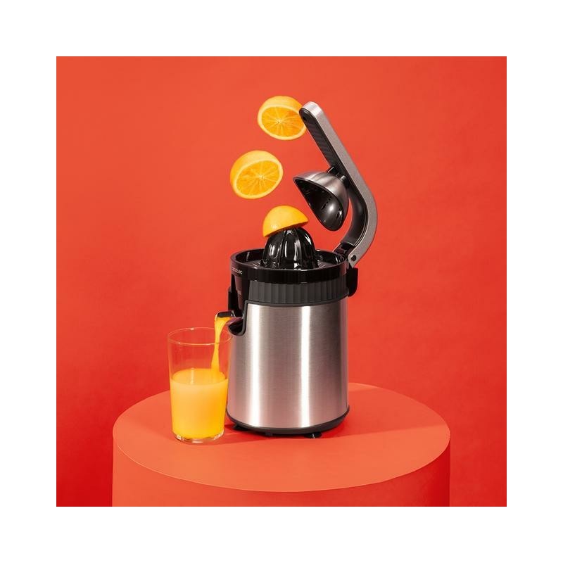 Cecotec Xqueeze RetroJuice 600 Steel Licuadora centrífuga 600 W Negro, Metálico