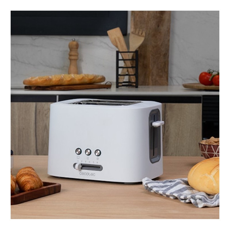 Cecotec 03188 tostadora 6 2 rebanada(s) 980 W Blanco