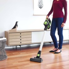 Polti Forzaspira Slim SR110 Aspiradora escoba 2 en 1 Batería Secar HEPA Sin bolsa Negro, Cal, Metáli