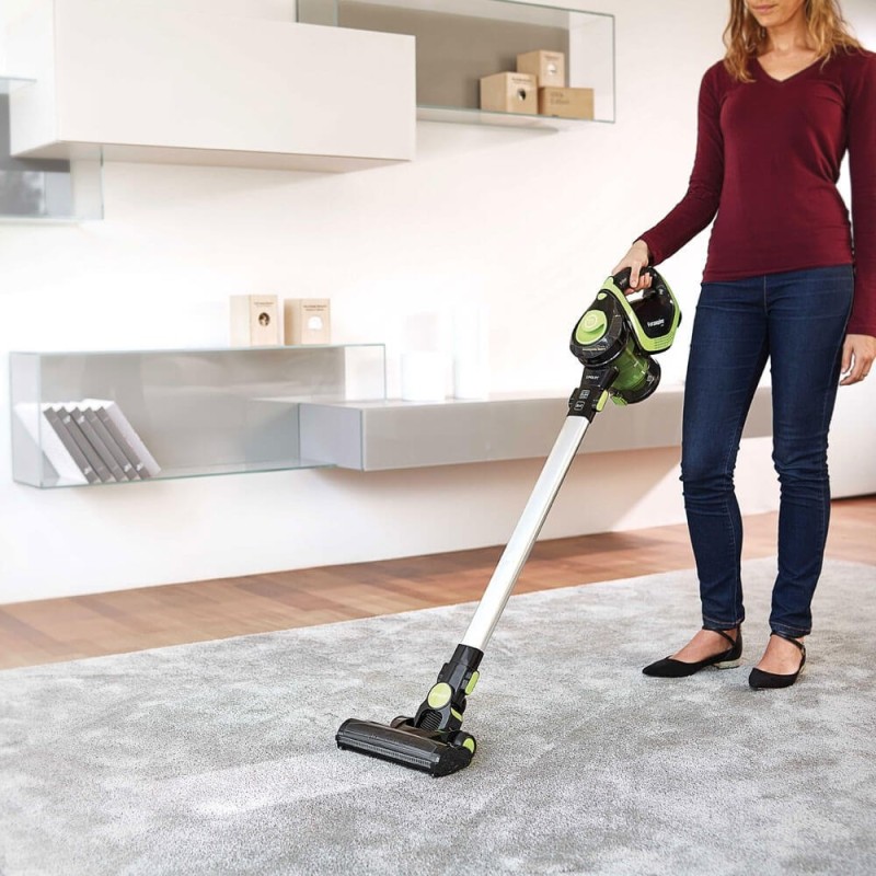 Polti Forzaspira Slim SR110 Aspiradora escoba 2 en 1 Batería Secar HEPA Sin bolsa Negro, Cal, Metáli