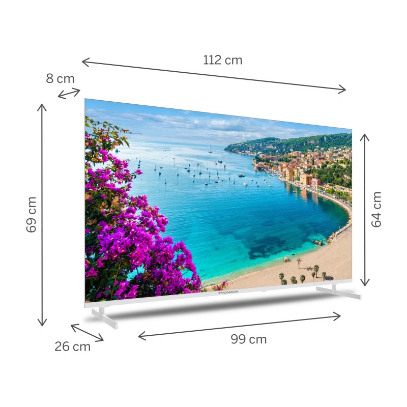 Thomson 55UA5S13W Televisor 139,7 cm (55") 4K Ultra HD Smart TV Wifi Blanco