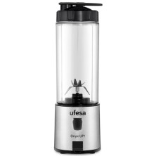 Ufesa Onyx GO & UP! 0,4 L Batidora de vaso Negro, Acero inoxidable