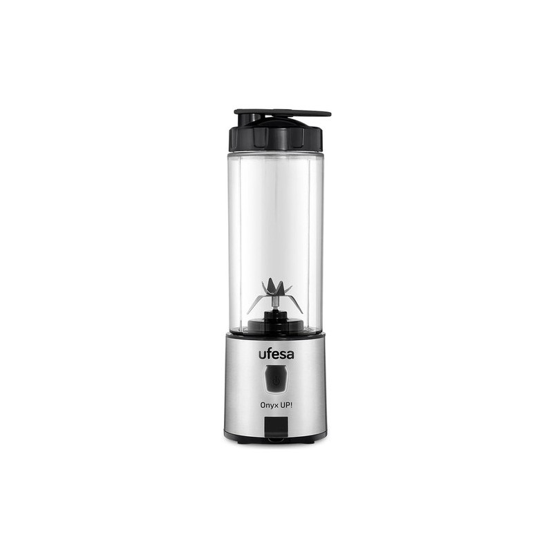 Ufesa Onyx GO & UP! 0,4 L Batidora de vaso Negro, Acero inoxidable