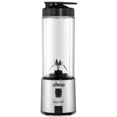 Ufesa Onyx GO & UP! 0,4 L Batidora de vaso Negro, Acero inoxidable