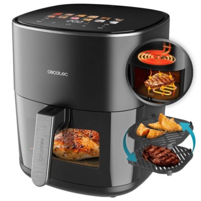Cecotec Cecofry&Grill Duoheat 6500 Sencillo 6,5 L Independiente 2200 W Freidora de aire caliente Neg