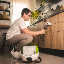 Polti Vaporetto Pro 8X Eco Plus Limpiador a vapor de cilindro 1900 W Negro, Verde, Blanco