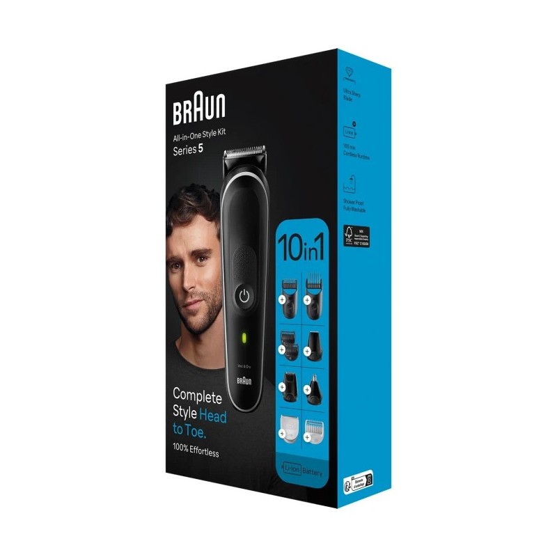 Braun MGK5440 cortadora de pelo y maquinilla Negro 18 Ión de litio