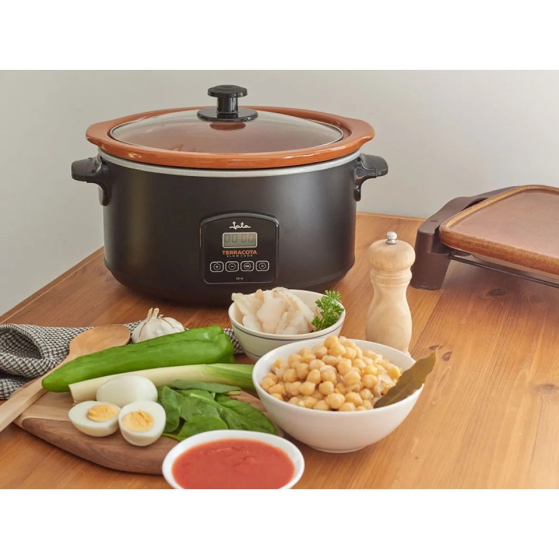 JATA JEOL2145 olla de cocción lenta 5 L 210 W Negro, Terracota