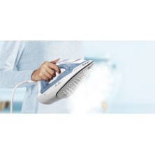 Tefal Virtuo 30 FV2C41E0 plancha Plancha vapor-seco Suela de cerámica 2000 W Azul, Blanco