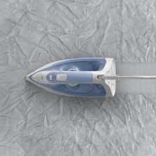 Tefal Virtuo 30 FV2C41E0 plancha Plancha vapor-seco Suela de cerámica 2000 W Azul, Blanco
