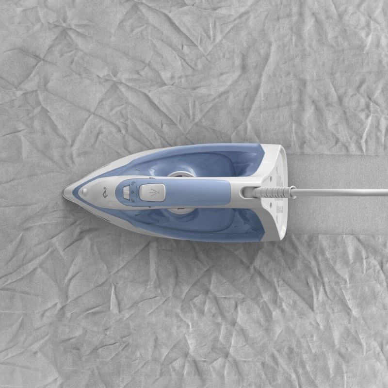 Tefal Virtuo 30 FV2C41E0 plancha Plancha vapor-seco Suela de cerámica 2000 W Azul, Blanco